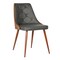 Armen Living Lily Mid-Century Dining Chair in Walnut Finish and Gray Faux Leather LCLLSIWAGRAY - alternate 1